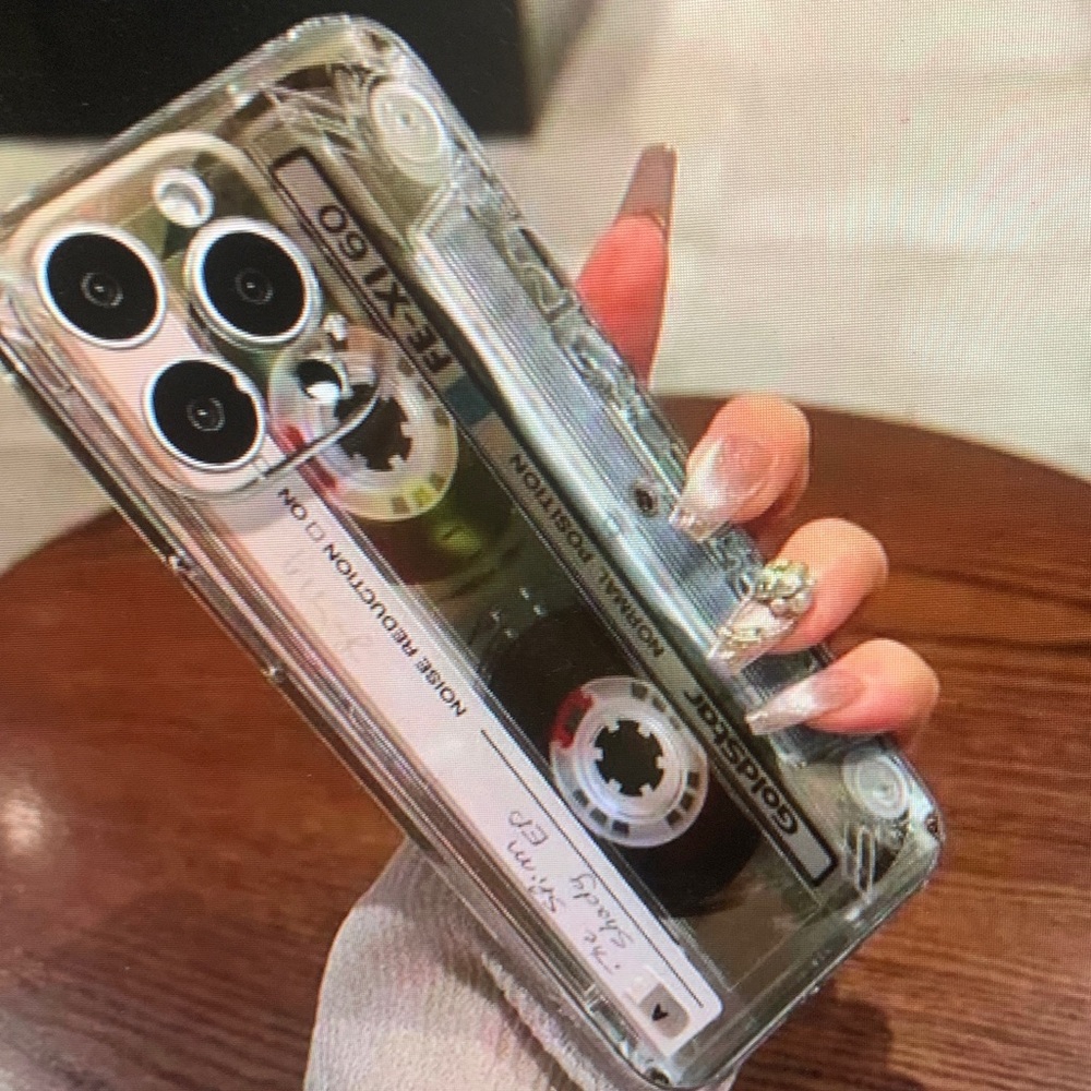 Case-Mate Retro Cassette Tape Phone Case - Black and Silver